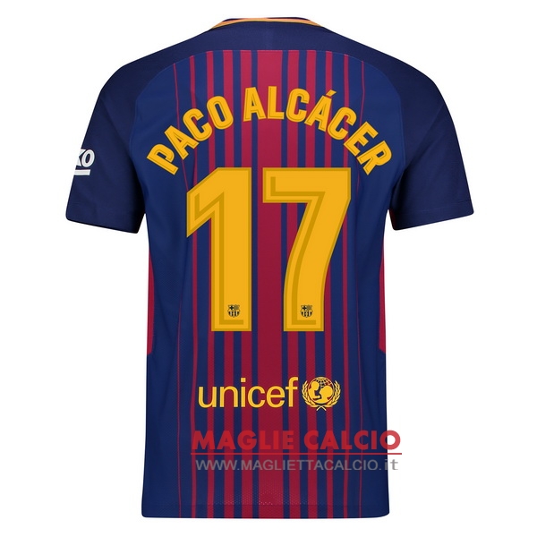 nuova maglietta barcellona 2017-2018 paco alcacer 17 prima